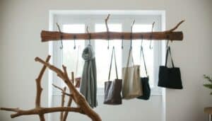DIY-Garderobe aus Ästen – Wald trifft Wohnung