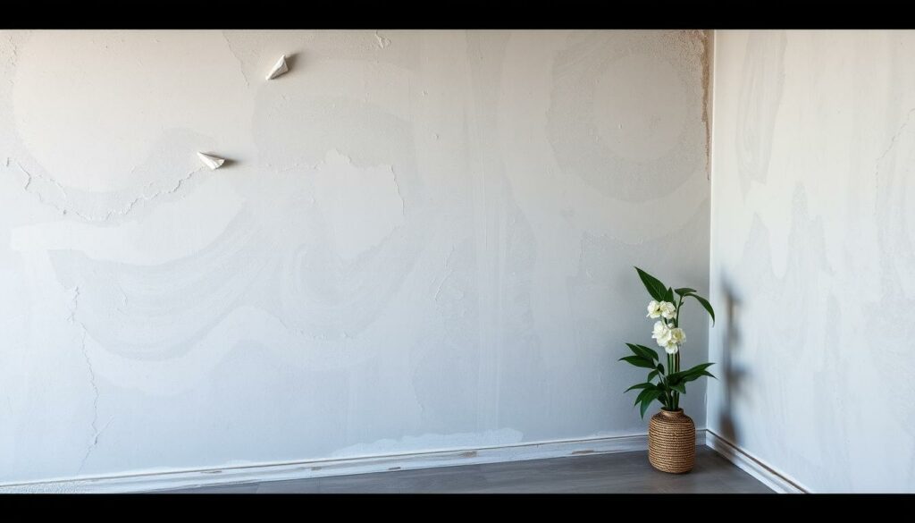 Generiere ein Bild von einer Wand mit Dekorputz