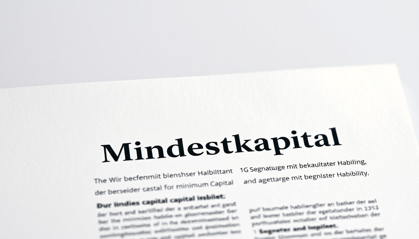 Gesellschaft mit beschränkter Haftung Mindestkapital: Anforderungen & mehr