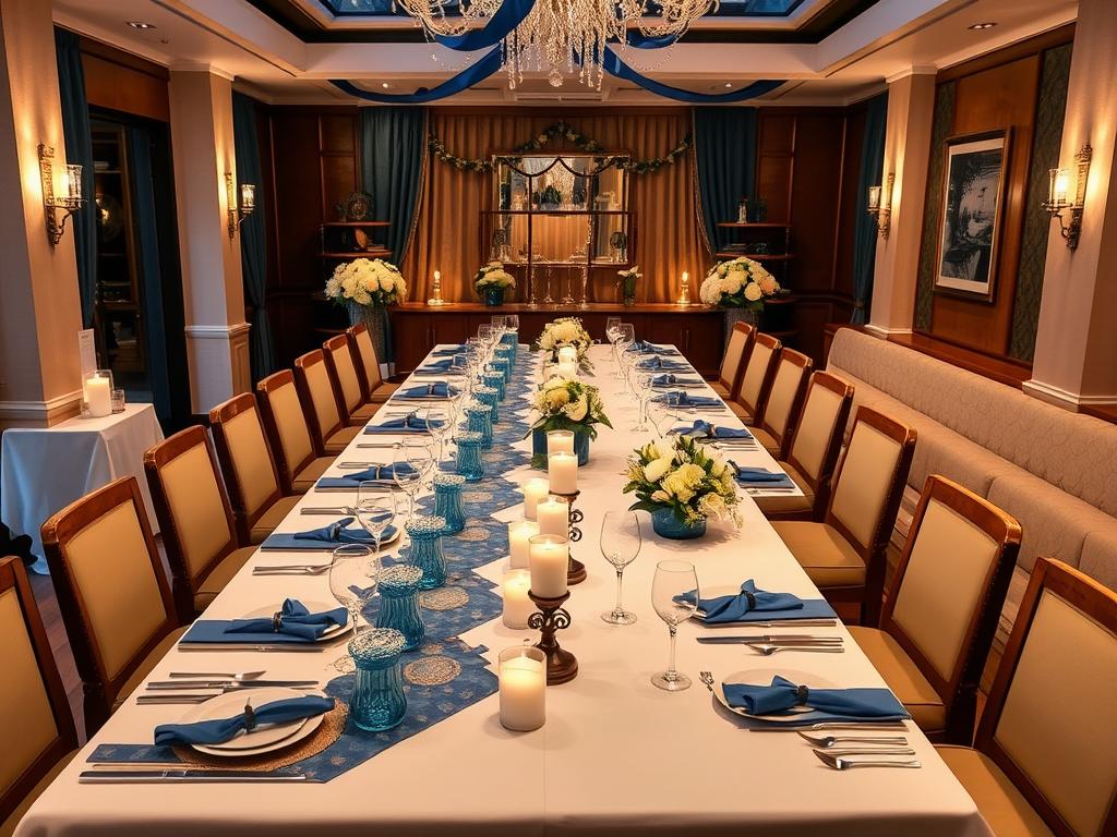 Festlich gedeckte Tafel für eine Familienfeier im Restaurant Athen Legende Festlich gedeckte Tafel für eine Familienfeier im Restaurant Athen Legende