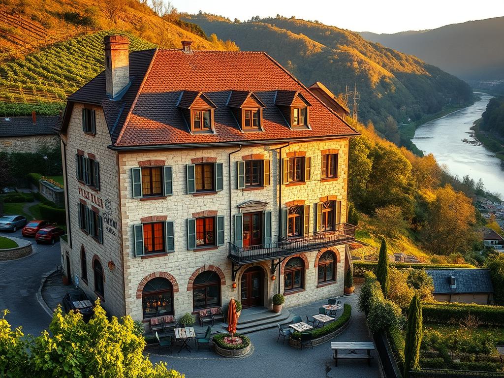 Flairhotel in der Nähe des Rheintals mit Weinbergen Flairhotel in der Nähe des Rheintals mit Weinbergen