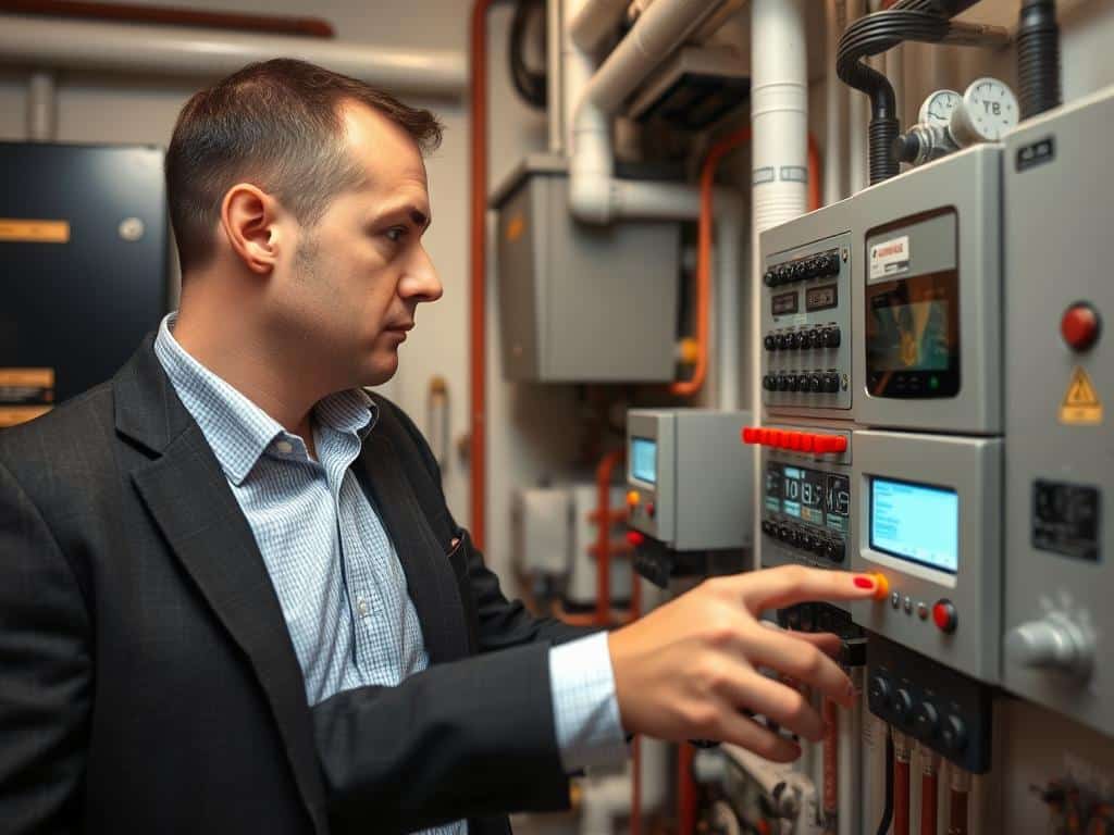 Hausmeister Frankfurt bei der Kontrolle technischer Anlagen Hausmeister Frankfurt bei der Kontrolle technischer Anlagen