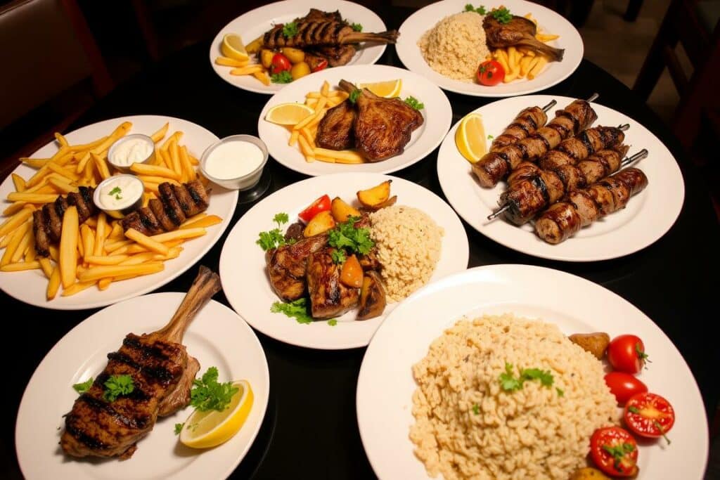 Reichhaltige Hauptgerichte auf der Speisekarte des Restaurant Athen Legende