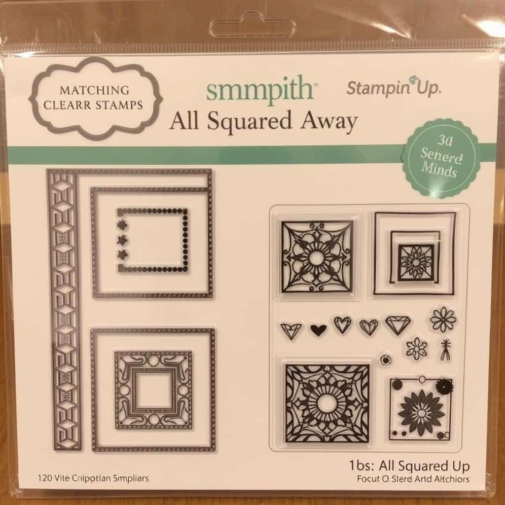 Stampin Up Stanzformen 'All Squared Away' mit Stempelset Stampin Up Stanzformen 'All Squared Away' mit Stempelset