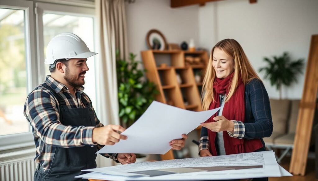 Dachdecker Wien bei der Beratung eines Kunden Dachdecker Wien bei der Beratung eines Kunden