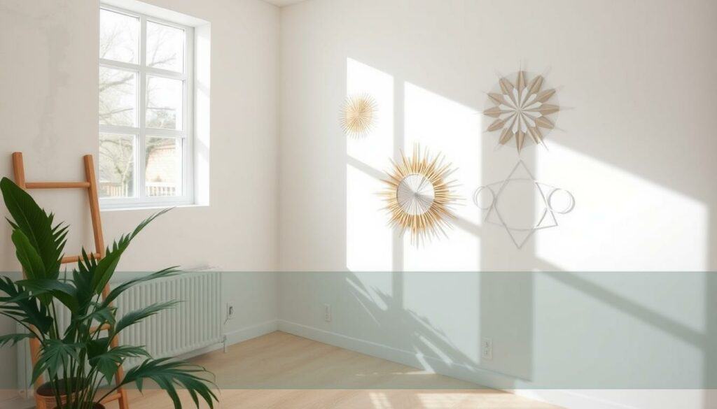 A step-by-step guide for wall decor, featuring a bright, airy room with a clean, minimalist aesthetic. The focus is on the process of painting geometric patterns on the walls, with a sense of orderliness and attention to detail. The lighting is soft and diffused, casting gentle shadows that accentuate the texture of the paint. The camera angle is slightly elevated, providing a birds-eye view of the scene, allowing the viewer to fully appreciate the step-by-step nature of the tutorial. The overall mood is one of calm, clarity, and a sense of accomplishment in creating a beautifully decorated space. A step-by-step guide for wall decor, featuring a bright, airy room with a clean, minimalist aesthetic. The focus is on the process of painting geometric patterns on the walls, with a sense of orderliness and attention to detail. The lighting is soft and diffused, casting gentle shadows that accentuate the texture of the paint. The camera angle is slightly elevated, providing a birds-eye view of the scene, allowing the viewer to fully appreciate the step-by-step nature of the tutorial. The overall mood is one of calm, clarity, and a sense of accomplishment in creating a beautifully decorated space.