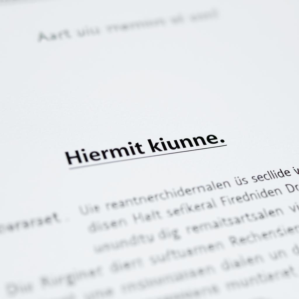 Eindeutige Kündigungsformulierung