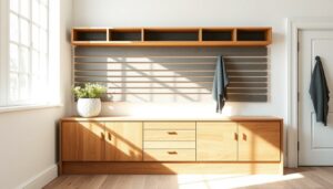Garderobe selber bauen aus Sideboard und Holzlatten