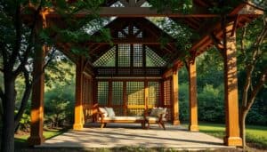 Pavillon aus Holz selber bauen