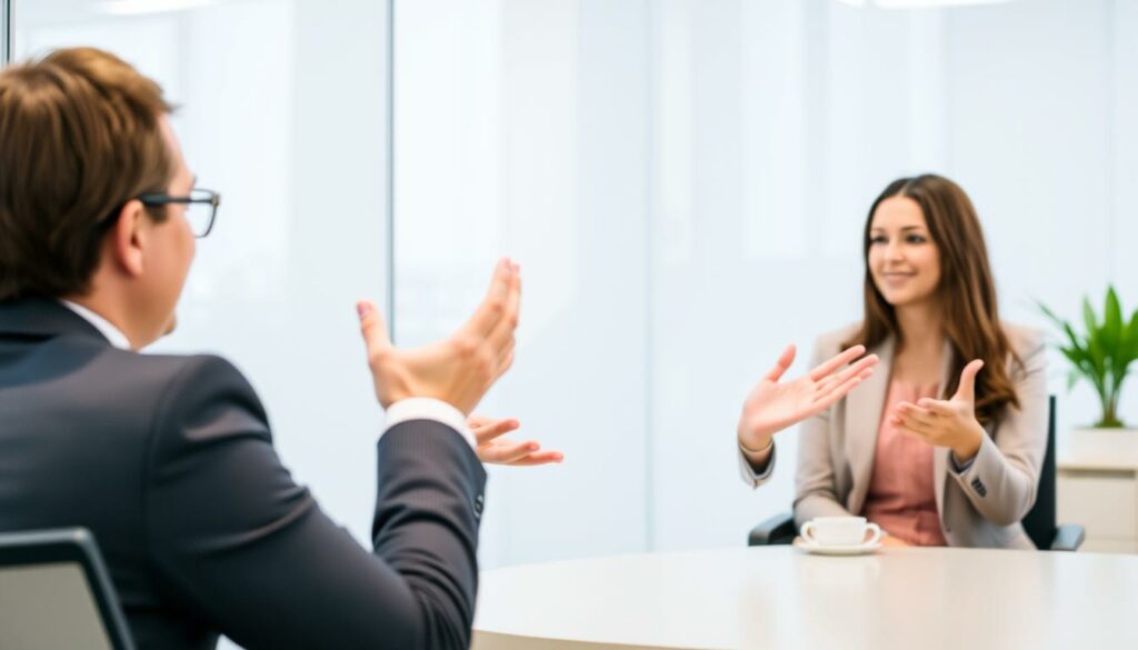 Positive Körpersprache im Vorstellungsgespräch Positive Körpersprache im Vorstellungsgespräch