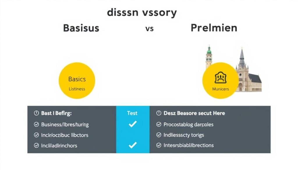 Übersicht der verschiedenen Profiloptionen im Firmenverzeichnis München