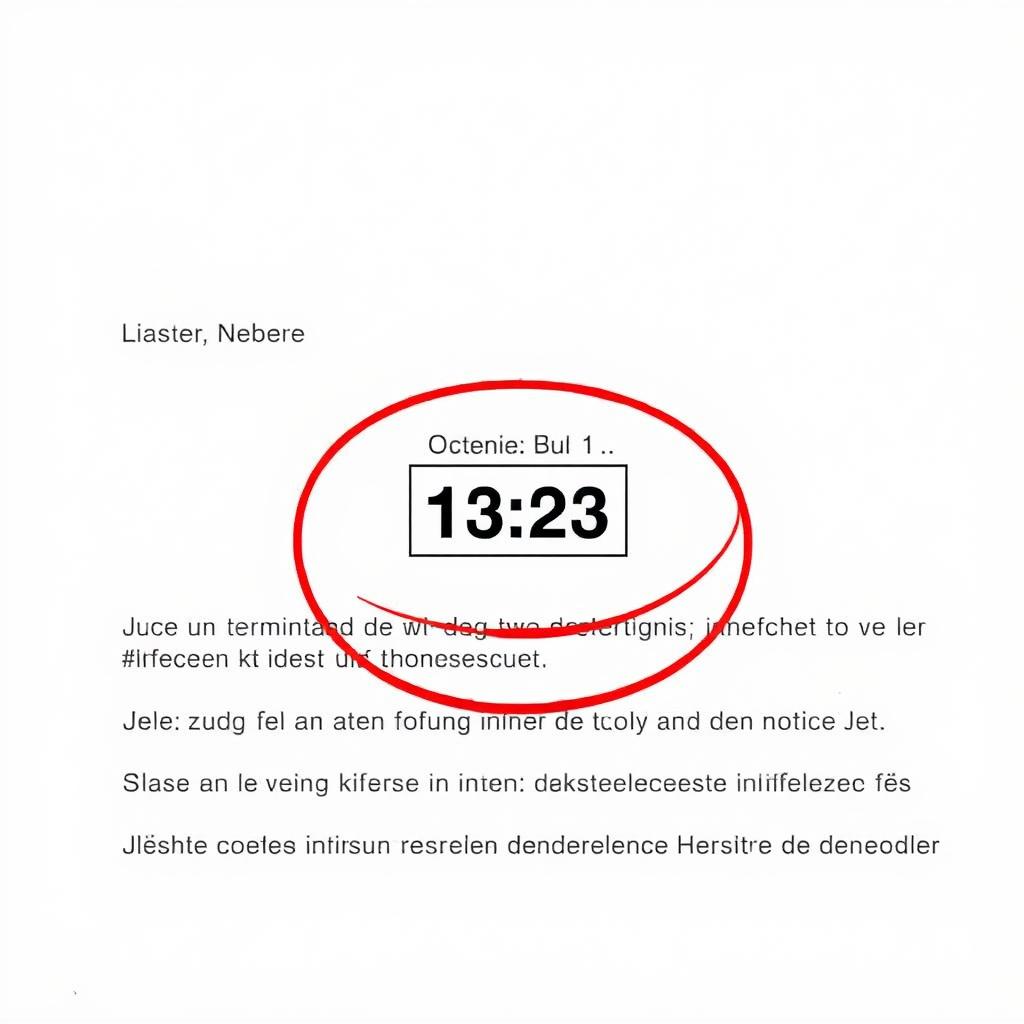 Zeitpunkt der Kündigung im Schreiben