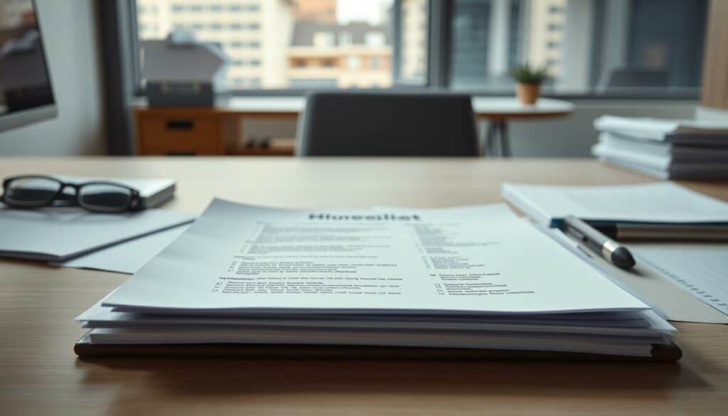 A well-organized business checklist with a professional aesthetic, featuring clean lines, neutral tones, and a minimalist design. The foreground showcases a neatly arranged set of documents, folders, and office supplies, all captured in a softly lit, high-contrast scene. The middle ground presents a clean, uncluttered desk surface, creating a sense of order and efficiency. The background subtly hints at a modern, urban office environment, with muted colors and a touch of minimalist architecture visible in the periphery. The overall mood is one of organization, productivity, and attention to detail, reflecting the requirements and expectations of a formal business registration process.