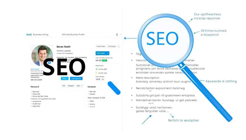 SEO-Optimierung für einen Eintrag im Firmenverzeichnis Stuttgart wermachtwas.online mit Keyword-Hervorhebungen