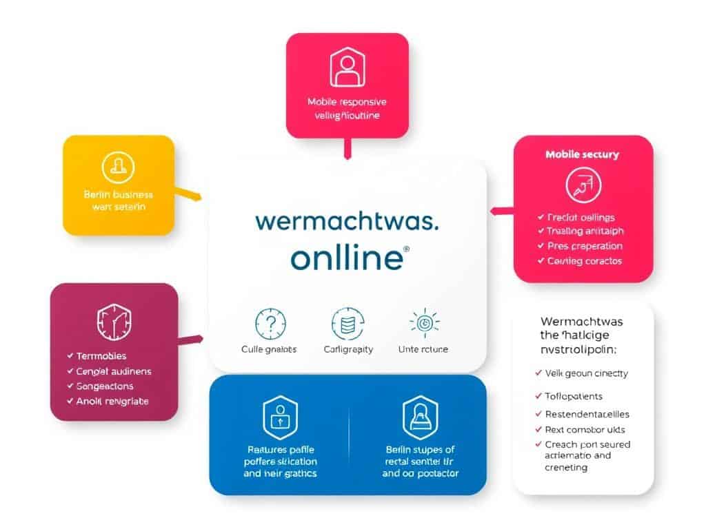 Technische Darstellung der wermachtwas.online Plattform mit Fokus auf das Firmenverzeichnis Berlin