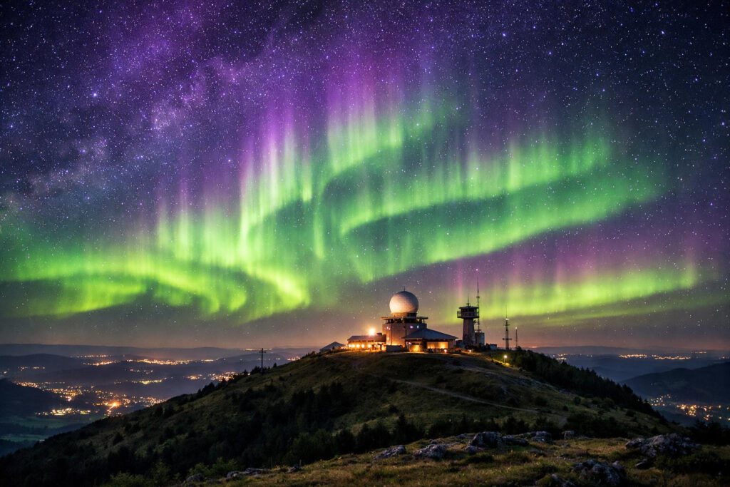 Wo kann man Polarlichter in Bayern am besten sehen?