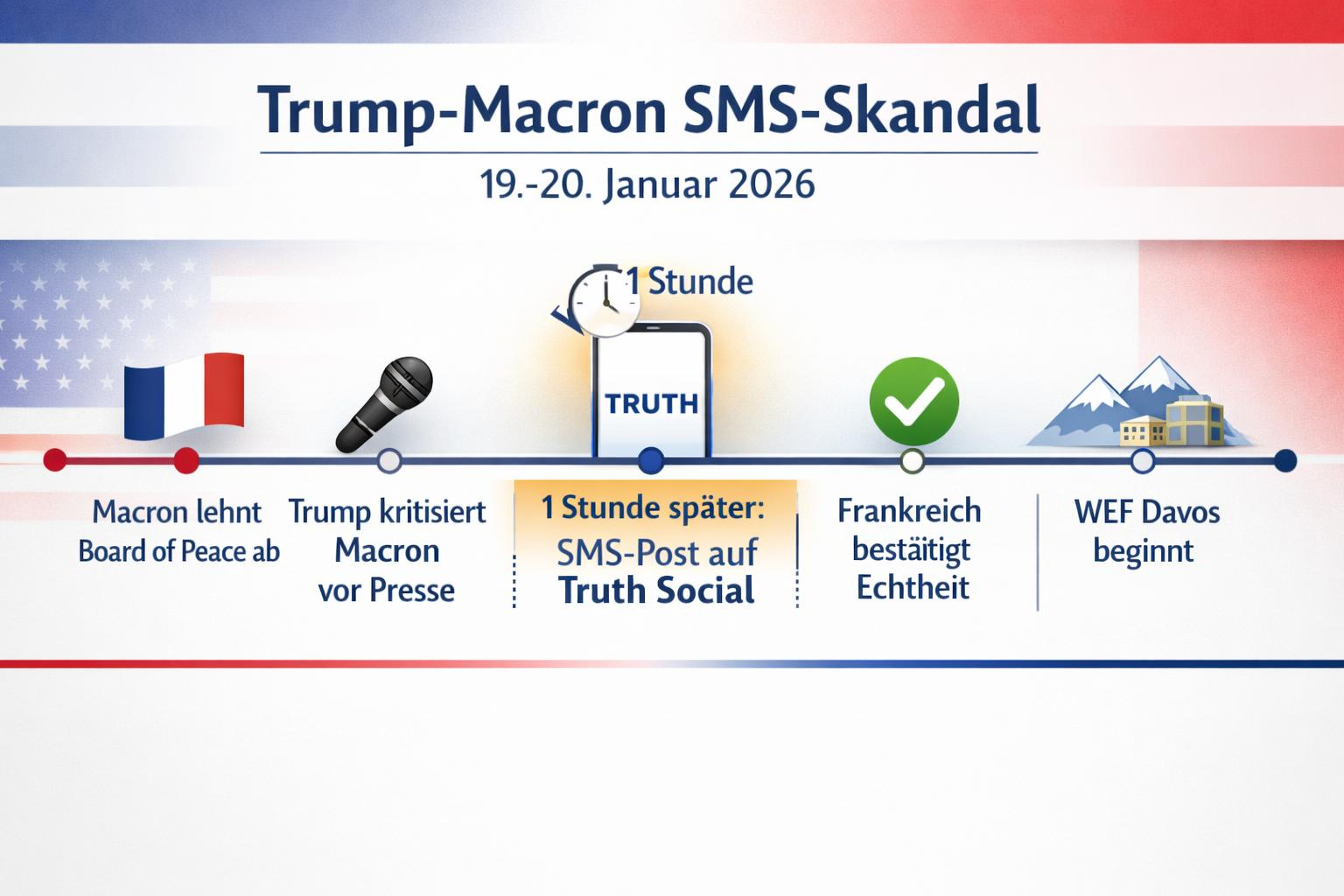 Trump postet Macron SMS: Private Nachricht auf Truth Social